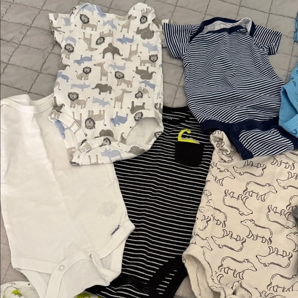 0-3 Months Assorted Baby Onesies 12 total